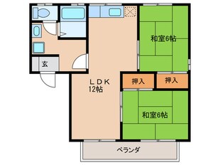 セジュールプロプルＢ棟の物件間取画像